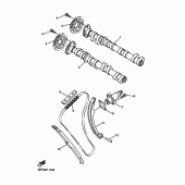 Схема вузла: Розподільний вал та Ланцюг ГРМ Yamaha YZF-R6/ YZF600 R6