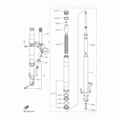 Схема вузла: Вилка передньої осі Yamaha FZ8 FZ8 (Naked, ABS)
