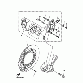 Схема вузла: Переднє гальмо Yamaha WR250 WR250F