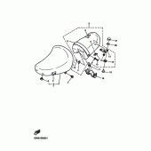 Схема узла: Сиденье Yamaha XV250 Virago