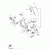 Схема вузла: Підніжки та Підставка Yamaha TT600