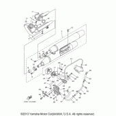 Схема узла: Выхлопная система Yamaha XV1700 Road Star Silverado