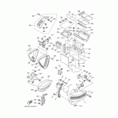 Схема вузла: Бічна кришка Yamaha XV1900 Roadliner S