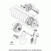 Схема узла: Сцепление Yamaha TW200