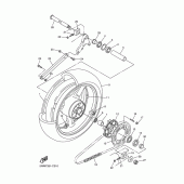 Схема узла: Заднее колесо Yamaha XJR1300