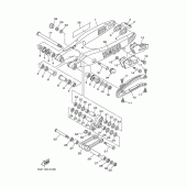 Схема узла: Задний рычаг и Подвеска Yamaha YZ125
