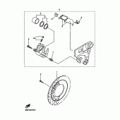 Схема вузла: Задній гальмівний супорт Yamaha XVS1300 V-Star Classic
