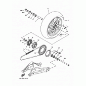 Схема вузла: Заднє колесо Yamaha MT09/MTN850 MT-09