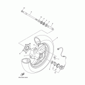 Схема узла: Переднее колесо Yamaha YP400 Majesty