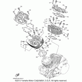 Схема узла: Головка цилиндра Yamaha XV1600 Road Star Silverado