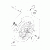 Схема узла: Переднее колесо Yamaha YP400 X-MAX 400