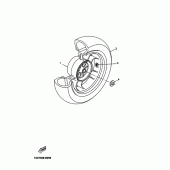 Схема узла: Заднее колесо Yamaha YP250 X-MAX