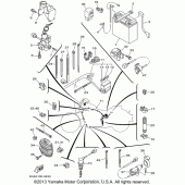 Схема вузла: Електроустаткування (2) Yamaha XV1600 Road Star Silverado