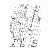 Схема узла: Вилка передней оси Yamaha YZ125