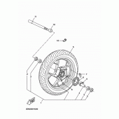 Схема вузла: Переднє колесо Yamaha YP250 X-MAX