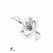 Схема узла: Переднее колесо Yamaha YZ450F YZ450F