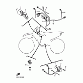 Схема узла: Электрооборудование 1 Yamaha YZ250 YZ250F