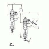 Схема вузла: Задня підвіска Yamaha XJR1300