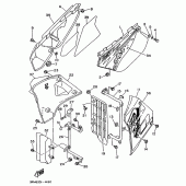 Схема вузла: Бічна кришка Yamaha DT125 DT125R
