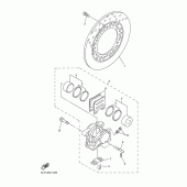 Схема узла: Задний тормозной суппорт Yamaha FZS1000 FAZER