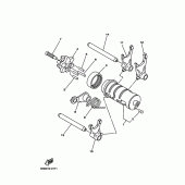 Схема узла: Копирный вал и Вилки Yamaha TW125