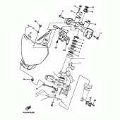 Схема вузла: Рульовий механізм Yamaha TTR230 TT-R230