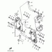 Схема вузла: Радіатор та Патрубок системи охолодження Yamaha YZ125