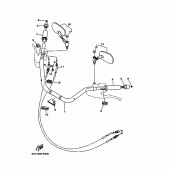 Схема узла: Руль и Тросики Yamaha XV1900 Midnight Star