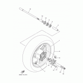 Схема узла: Заднее колесо Yamaha XP500 T-MAX