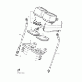 Схема узла: Панель приборов Yamaha XT500