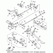 Схема узла: Подножки и Подставка Yamaha XVS650 V-Star Classic
