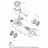 Схема узла: Коленчатый вал и Поршень Yamaha WR250 WR250Z