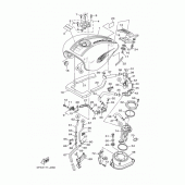 Схема вузла: Паливний бак Yamaha XV1700 Road Star Warrior