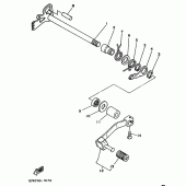 Схема узла: Вал переключения Yamaha XT350 XT350