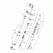 Схема вузла: Вилка передньої осі Yamaha XVS950 XV950 R-Spec