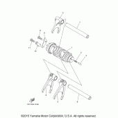 Схема узла: Копирный вал и Вилки Yamaha FJ09 FJ-09