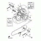 Схема вузла: Заднє колесо Yamaha WR450F