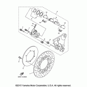 Схема вузла: Задній гальмівний супорт Yamaha XV1900 Raider