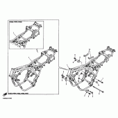 Схема узла: Рама Yamaha XJR400