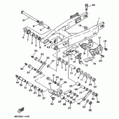 Схема вузла: Задній важіль та Підвіска Yamaha WR200R