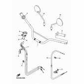 Схема узла: Руль и Тросики Yamaha XVS950 SCR950