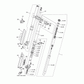 Схема узла: Вилка передней оси Yamaha YZ125