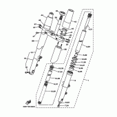 Схема вузла: Вилка передньої осі Yamaha XV1900 Midnight Star