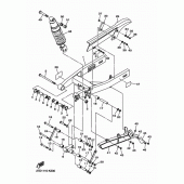 Схема вузла: Задній важіль та підвіска Yamaha XVS1300 XVS1300 Custom