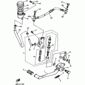 Схема узла: Задний тормозной цилиндр Yamaha XJ400 Diversion (S-TYPE)