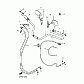 Схема узла: Руль и Тросики Yamaha XVS125 Drag Star