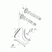 Схема вузла: Розподільний вал та Ланцюг ГРМ Yamaha TDM900