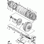 Схема вузла: Зчеплення Yamaha VMX12 V-MAX