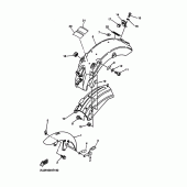 Схема вузла: Крило Yamaha XV250 V-Star