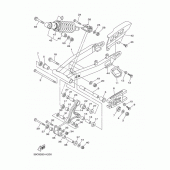 Схема вузла: Задній важіль та підвіска Yamaha TTR125 TT-R125